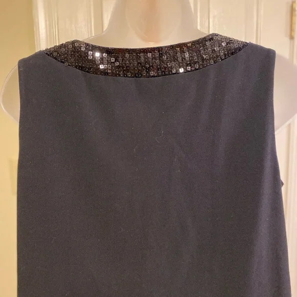 Nine West - Woman’s black sleeveless cocktail dress with decorative sequence, 6 - Picture 5 of 7